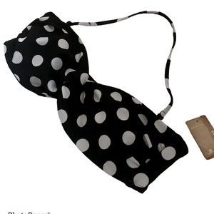 Black and White Polkadot bikini Top